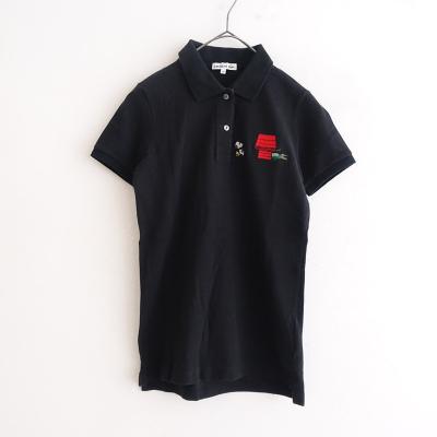 新品⬛︎LACOSTE⬛︎スヌーピー⬛︎コラボ⬛︎ポロシャツ⬛︎ブラック⬛︎刺繍 日本限定コラボだって♪ ラコステ×PEANUTSのポロシャツが出るよ / ワニ