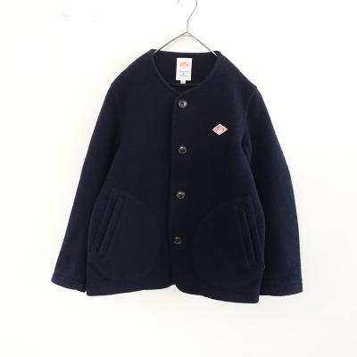 danton ダントン ウールモッサ ノーカラー ジャケット（レディース