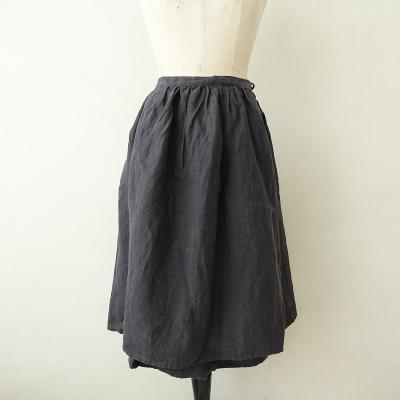 SARAXJIJI サラジジ　リネン巻きスカート　チャコール SARAXJIJI 2o2o Autumn Collection – SARAXJIJI official site