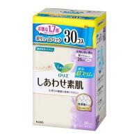 【花王】ロリエ しあわせ素肌 ボリュームパック 超スリム 特に多い昼用 羽つき 30個入 | ドラッグ ヒーロー ヤフー店