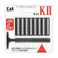 【送料無料】貝印カミソリ株式会社ＫＡＩ−Ｋ２　替刃８個入＜ひげそり用カミソリ＞【△】【CPT】 | ドラッグピュア ヤフー店