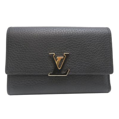極上美品✨ルイヴィトン　カプシーヌ　XS ブラック　コンパクト　財布　J86 ◇お早めに!!◇ LV カプシーヌ XS コンパクト 財布 黒 ピンク