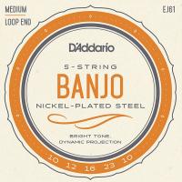 D'Addario EJ61 5-string Banjo Medium 010-023 ダダリオ バンジョー弦 | ギターパーツの店・ダブルトラブル