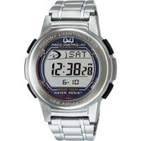 [シチズン Q&amp;Q] 腕時計 デジタル 電波 ソーラー 防水 日付 メタルバンド MHS5-200 メンズ シルバー | デイリーマルシェ ヤフー店