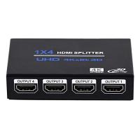1x4 HDMIスプリッター HDMI 分配器 1 入力 4 出力 HDMIスプリッターオーディオビデオディストリビューターボックス 3D 4K x | デイリーマルシェ ヤフー店