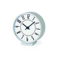 レムノス 置き時計 アルミ 白 エキクロック Sサイズ eki clock s TIL19-08WH Lemnos サイズ:w13.0×h14.0×d | デイリーマルシェ ヤフー店