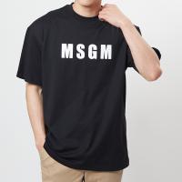 エムエスジーエム MSGM メンズ Tシャツ ムネロゴ 3440MM163 237002 99 BLACK 【ゆうパケ可】 | e-cross