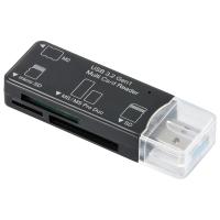 オーム電機　PC-SCRWU303-K　マルチカードリーダー 49メディア対応 USB3.2Gen1 ブラック [品番]01-3969 | いーでんネット ヤフー店