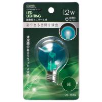 オーム電機  LEDミニボール球装飾用 G40/E17/1.2W/6lm/クリア緑色 [品番]06-4669  LDG1G-H-E17 15C | いーでんネット ヤフー店
