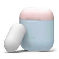 elago エラゴ AIRPODS DUO CASE for AirPods パステルブルー AirPods用 おしゃれ ケース シリコンカバー (EL_APDCSSCDC_PB) | eイヤホン Yahoo!ショッピング店