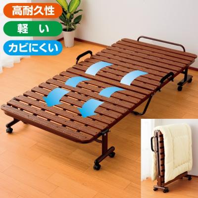開封・未組立 はぴねすくらぶ セミダブルベッド 宮付き すのこ 