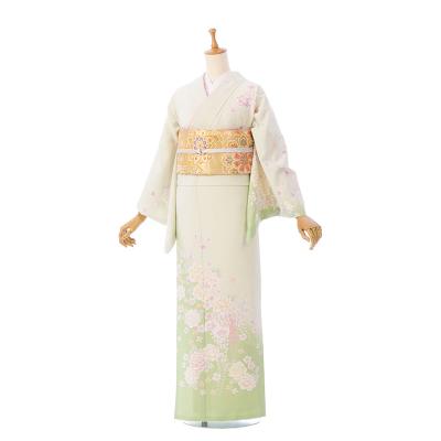 【美品】訪問着 くすみグリーン 鶴 四季花 正絹 上品 金彩 人気 アースカラー 訪問着（色：グリーン系）のおすすめ人気商品一覧 通販 - Yahoo