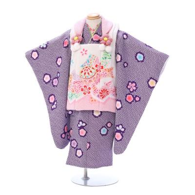 七五三 女の子 3歳 着物 被布 絞り（色：パープル系）の商品一覧 通販