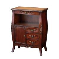 収納棚 コモ ファックス台 ブラウン [4954877285755] W60×D35×H79cm アンティーク調 洋風 電話機置き ルーター置き 完成品 クロシオ メーカー直送 | e-キッチンマテリアル