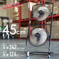 業務用扇風機 工場扇 アルミ 全閉式 45cm羽根 ツインファン ナカトミ TF-45V 工業用扇風機 工場扇風機 扇風機 業務用 サーキュレーター | くらしのeショップ