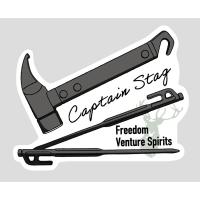 CAPTAIN　STAG キャプテンスタッグ CSデザインステッカー ハンマー＆ペグ 73×60mm UM1593 | 山とアウトドアの店 山気分