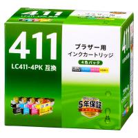 インク ブラザー互換インク LC411 4色パック｜INK-B411-4P 01-7776 オーム電機 | e-プライス