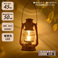 ランタン LED レトロ LEDレトロランタン 45ルーメン 暖黄色LED 無段階調光 電池式｜LNP-RE1-BL 08-1365 オーム電機 | e-プライス