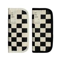On The Table Checkerboard Pen Case ペンケース 韓国 ペン コスメ ポーチ 筆箱 (BLACK CHECKERBOARD) | E Selection