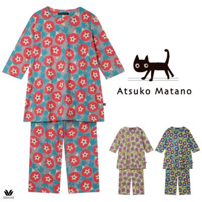 〈新品〉 マタノアツコ ワコール パジャマ シルエット猫 LL ワコール マタノアツコ ねこ 長袖 パジャマ 上下セット ルームウェア