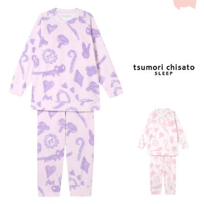 ワコール✴︎ツモリチサト スリープ ネコ柄パジャマ Lサイズ/グレー 猫 猫パジャマ（tsumori chisato SLEEP）（サイズ（S/M/L）：L）の