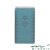 ミドリ MIDORI / ルーラーメモ（S）青 （11569006） | フジオカ文具e-stationery