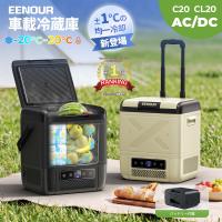 「バッテリーセット」 EENOUR ポータブル冷蔵庫 20L 車載冷蔵庫 バッテリー付き ひとり暮らし 車載用 キャンプ用 イーノウ C20