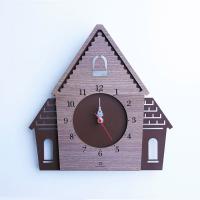 ヤマト工芸 DOUWA HOUSE W ブラウン YK14-001 壁掛け時計 シンプル モダン おしゃれ かわいい 掛け時計 掛時計 ウォールクロック CLOCK 時計 日本製 | 収納家具のイー・ユニット