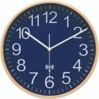 掛け時計・電波掛時計・ウォールクロック ネイビー 径28cm | キムラヤテック ヤフー店