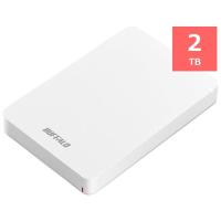 BUFFALO HD-PGF2.0U3-BWHA ポータブル外付けHDD 2TB ホワイト HDPGF2.0U3BWHA | キムラヤテック ヤフー店