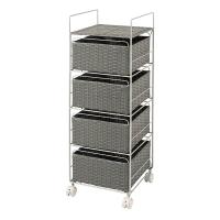 萩原 ハギハラ ランドリー 約 幅30×奥行30×高さ85cm グレー RAN-2434GY(2569207) | e-zoa