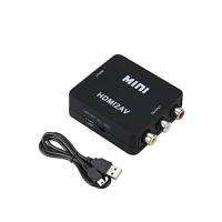 HDMI→RCA変換器 AVコンバーター HDMI→AV変換 USBケーブル付き 1080p/720p対応 (Black) 3色ケーブル カーナビ | Earth Community