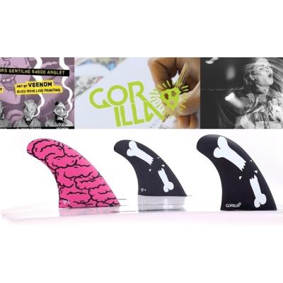 【新品】GORILLA FCS2フィン　トライ　Мsize Gorilla FCS II Eat Sleep Wave Repeat Medium Thruster Fins