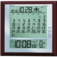 セイコー(SEIKO) SQ421B 温湿度計付き電波掛け時計 マンスリーカレンダー 6曜カレンダー | イーベスト