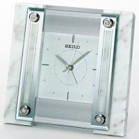 セイコー(SEIKO) QK737W(白大理石) クオーツ置時計 | イーベスト
