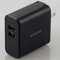 エレコム ELECOM MPA-ACU05BK(ブラック) 24W AF×2 AC充電器 USB充電器 | イーベスト
