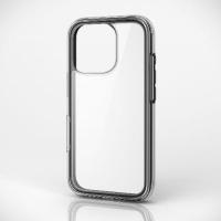 エレコム(ELECOM) PM-A24CHVAIR2BK ブラック×クリア iPhone16 Pro ケース ハイブリッド 衝撃吸収 軽量 カメラレンズ保護設計 MUBRAIN | イーベスト