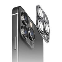 PGA iPhone15 Pro/15 Pro Max用 カメラフルプロテクター グリッター/ラメブラック | イーベスト