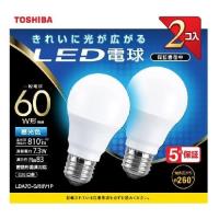 東芝(TOSHIBA) LDA7D-G/60V1P LED電球2本パック(昼光色) E26口金 60W形相当 810lm | イーベスト
