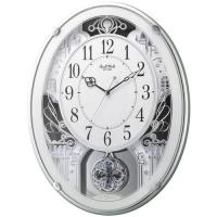 RHYTHM(リズム) 4MN523RH05 緑メタリック色 スモールワールドプラウド 報時付電波掛時計