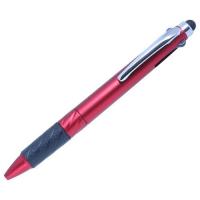 ミヨシ STP-BY01/RD(レッド) 3色ボールペン付きタッチペン タブレット・スマートフォン用 | イーベスト