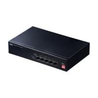 サンワサプライ LAN-GIGAPOE51 長距離伝送・ギガビット対応PoEスイッチングハブ 5ポート | イーベスト