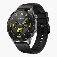 【長期保証付】HUAWEI(ファーウェイ) HUAWEI WATCH GT 4 46mm ブラック シリコンバンド | イーベスト