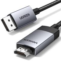 UGREEN DisplayPort-HDMI 変換ケーブル【4K@60Hz 2K@144Hz】 ディスプレイポート hdmi 変換 アルミ製 | えびすストア