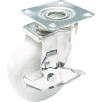 あすつく対応 「直送」 SUSNJ130S プレート式 自在 ステンレスキャスター ナイロン 車輪径１３０ｍｍ ストッパー付き Ｊタイプ ＳＵＳ−Ｊ− | 電子部品のebuhin