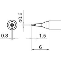 あすつく対応 「直送」 HAKKO 白光 T30-D06 こて先／０．６Ｄ型 T30D06 | 電子部品のebuhin