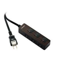 パナソニック電工 Panasonic WHF2323BMDP ザ・タップFプレミアム ダークウッド 電源タップ 2m 3個口 | 電子部品のebuhin