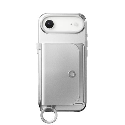【MagEasy】 iPhone Air 対応 ケース シルバー/シルバー MAGEASY マグイージー iPhone Air Pouch M MagSafe対応 カード収納