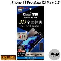 Ray Out レイアウト iPhone 11 Pro Max / XS Max フィルム TPU 光沢 フルカバー 衝撃吸収 ブルーライトカット RT-P22F/WZM ネコポス可 | キットカットヤフー店