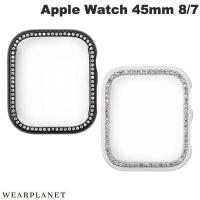 WEARPLANET Apple Watch 45mm Series 8 / 7 ラインストーンハードケース ウェアプラネット ネコポス可 | キットカットヤフー店